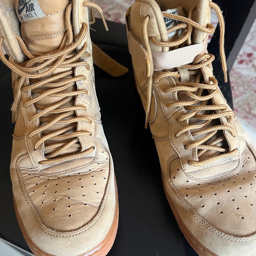 Nike Air Force 1 High Top Sneakers - Brown